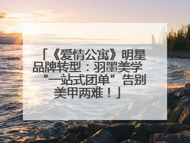 《爱情公寓》明星品牌转型：羽墨美学“一站式团单”告别美甲两难！