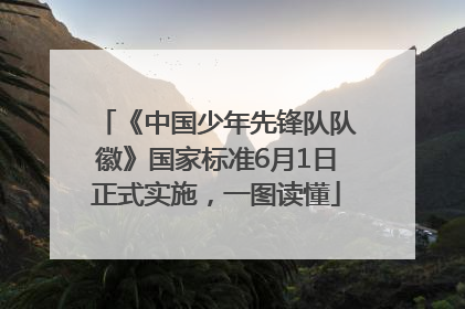 《中国少年先锋队队徽》国家标准6月1日正式实施，一图读懂