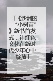 《沙洲的“小树苗”》新书首发式：让红色文化在新时代少年心中绽放