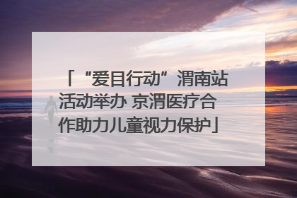 “爱目行动”渭南站活动举办 京渭医疗合作助力儿童视力保护
