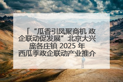 “瓜香引凤聚商机 政企联动促发展”北京大兴庞各庄镇 2025 年西瓜季政企联动产业推介活动圆满举行