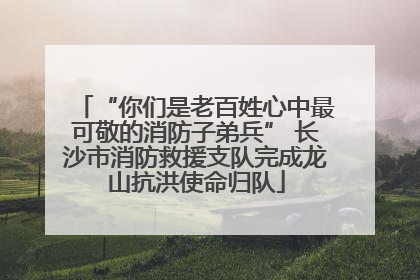 “你们是老百姓心中最可敬的消防子弟兵” 长沙市消防救援支队完成龙山抗洪使命归队