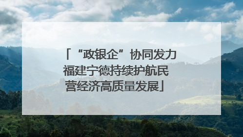 “政银企”协同发力 福建宁德持续护航民营经济高质量发展