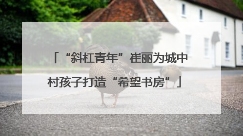“斜杠青年”崔丽为城中村孩子打造“希望书房”