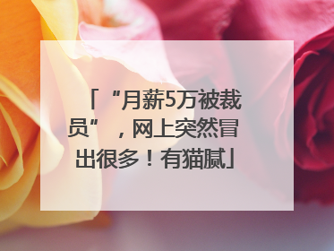 “月薪5万被裁员”，网上突然冒出很多！有猫腻