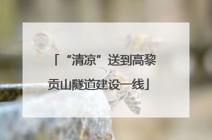 “清凉”送到高黎贡山隧道建设一线