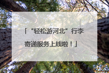 “轻松游河北”行李寄递服务上线啦！