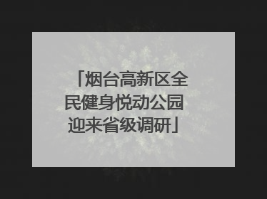 烟台高新区全民健身悦动公园迎来省级调研