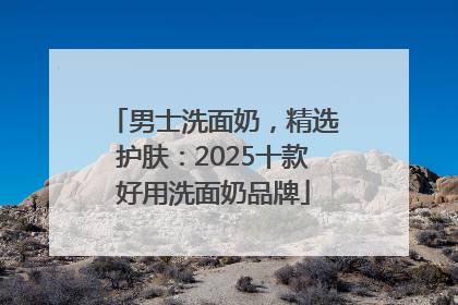 男士洗面奶，精选护肤：2025十款好用洗面奶品牌