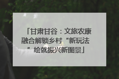 甘肃甘谷：文旅农康融合解锁乡村“新玩法”绘就振兴新图景