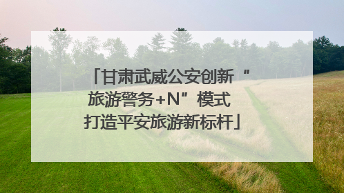 甘肃武威公安创新“旅游警务+N”模式 打造平安旅游新标杆