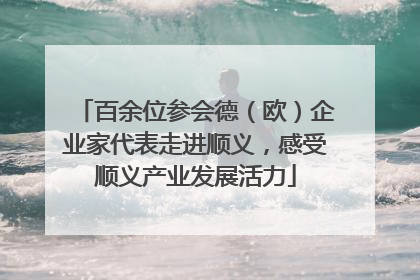百余位参会德（欧）企业家代表走进顺义，感受顺义产业发展活力