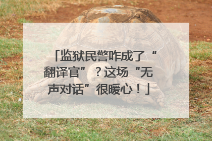 监狱民警咋成了“翻译官”？这场“无声对话”很暖心！