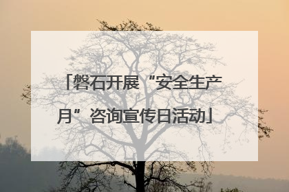 磐石开展“安全生产月”咨询宣传日活动