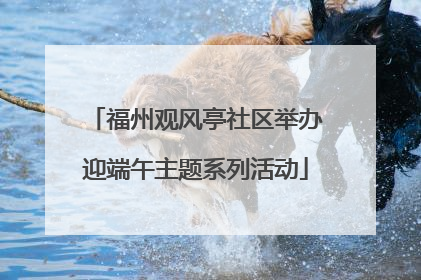 福州观风亭社区举办迎端午主题系列活动