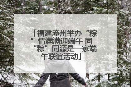 福建漳州举办“粽”情满满迎端午 同“粽”同源是一家端午联谊活动