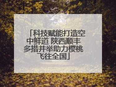 科技赋能打造空中鲜道 陕西顺丰多措并举助力樱桃飞往全国