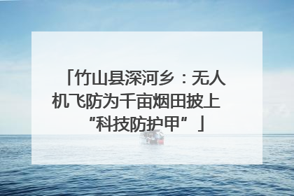 竹山县深河乡：无人机飞防为千亩烟田披上“科技防护甲”
