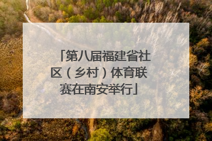第八届福建省社区（乡村）体育联赛在南安举行
