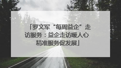 罗文军“每周益企”走访服务：益企走访暖人心 精准服务促发展