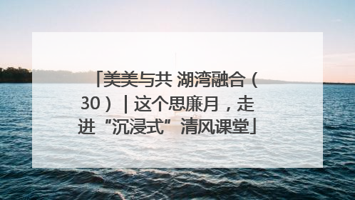 美美与共 湖湾融合（30）｜这个思廉月，走进“沉浸式”清风课堂