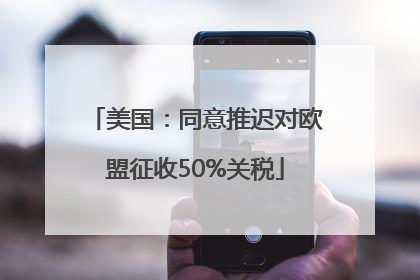 美国：同意推迟对欧盟征收50%关税