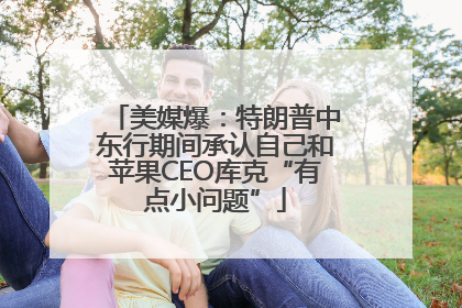 美媒爆：特朗普中东行期间承认自己和苹果CEO库克“有点小问题”