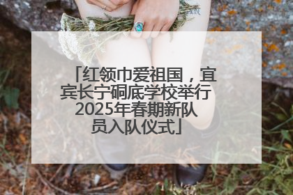 红领巾爱祖国，宜宾长宁硐底学校举行2025年春期新队员入队仪式