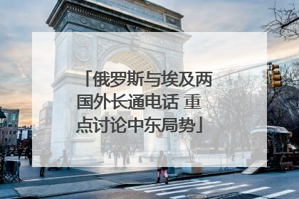 俄罗斯与埃及两国外长通电话 重点讨论中东局势