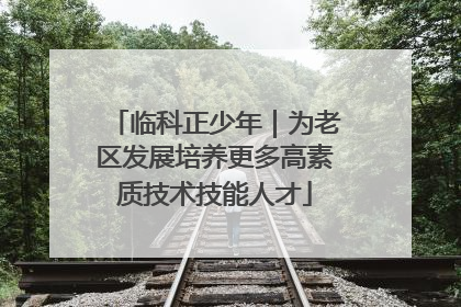 临科正少年｜为老区发展培养更多高素质技术技能人才