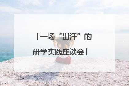 一场“出汗”的研学实践座谈会