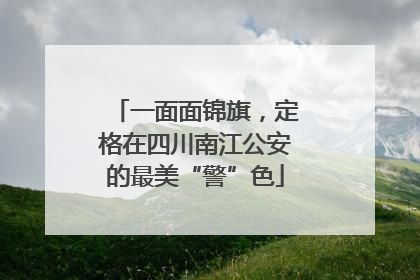 一面面锦旗，定格在四川南江公安的最美“警”色