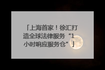 上海首家！徐汇打造全球法律服务“1小时响应服务仓”