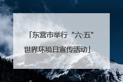 东营市举行“六·五”世界环境日宣传活动