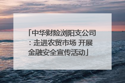 中华财险浏阳支公司：走进农贸市场 开展金融安全宣传活动