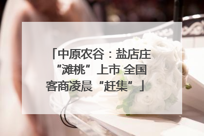 中原农谷：盐店庄“滩桃”上市 全国客商凌晨“赶集”