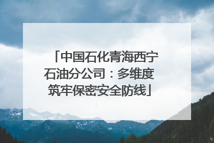 中国石化青海西宁石油分公司：多维度筑牢保密安全防线