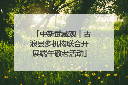 中新武威观｜古浪县多机构联合开展端午敬老活动