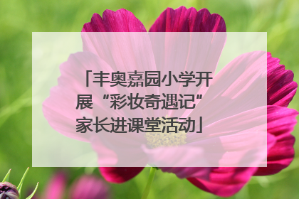 丰奥嘉园小学开展“彩妆奇遇记”家长进课堂活动