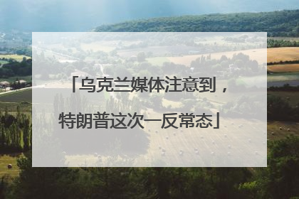 乌克兰媒体注意到，特朗普这次一反常态