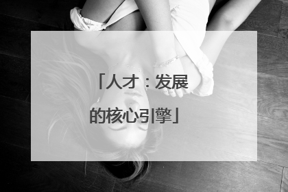 人才：发展的核心引擎
