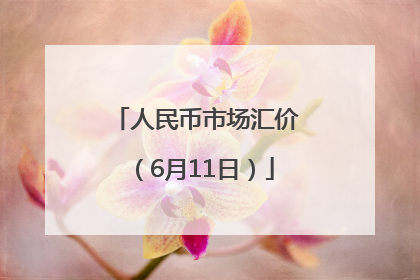 人民币市场汇价（6月11日）