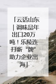 云话山东｜调味品年出口20万吨！乐陵连打新“牌”助力企业出海