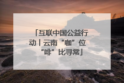 互联中国公益行动丨云南“咖”位“啡”比寻常