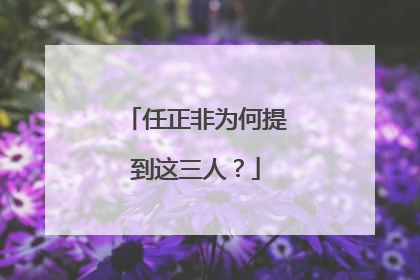任正非为何提到这三人？