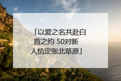 以爱之名共赴白首之约 50对新人情定张北草原