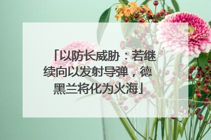 以防长威胁：若继续向以发射导弹，德黑兰将化为火海