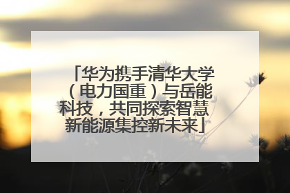 华为携手清华大学（电力国重）与岳能科技，共同探索智慧新能源集控新未来