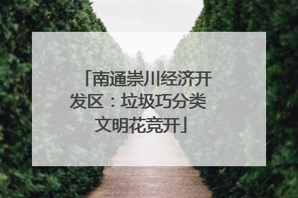 南通崇川经济开发区：垃圾巧分类 文明花竞开