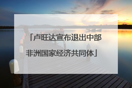 卢旺达宣布退出中部非洲国家经济共同体